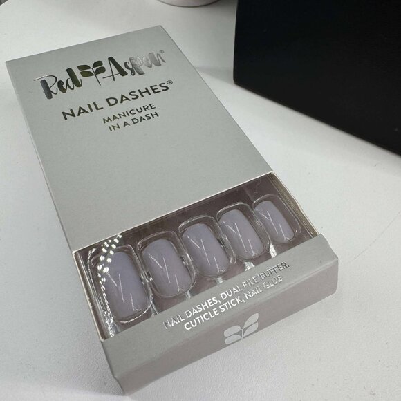 NEW πππ πΌπ¨π₯ππ£ Press-On Nails Medium Square Steel Gray Sharon - Picture 7 of 9